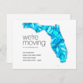 New Address Florida Fish Flat Announcement Card Aankondiging (Voorkant / Achterkant)