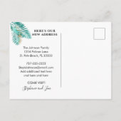 New Address Florida Map Gold Heart Moving Aankondigingskaart (Achterkant)