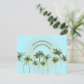 New Address Florida Palm Trees Moving Aankondiging (Staand voorkant)
