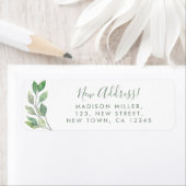 New Address Greenery Return Address Etiket (Insitu)