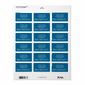 New Address Snowflake Christmas Etiket (Full Sheet)