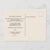 New Address Wildflower Moving Aankondigingskaart (Achterkant)