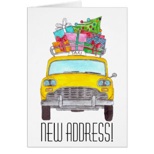 New Address Yellow Cab Taxi Christmas Gifts