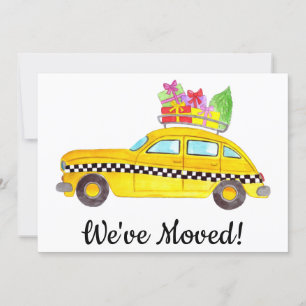 New Address Yellow Cab Taxi Christmas Gifts Kaart