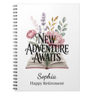 New Adventure Awaits Retirement Personalized Notitieboek