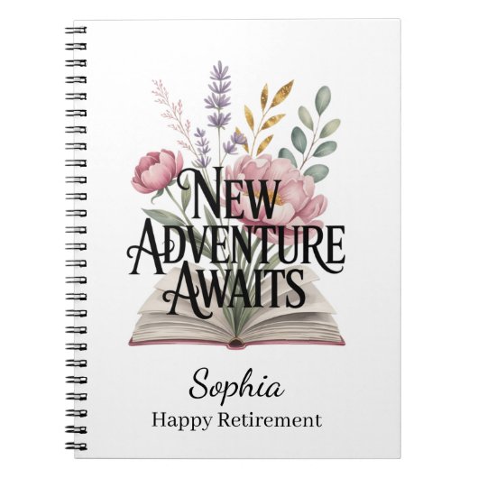 New Adventure Awaits Retirement Personalized Notitieboek (Voorkant)