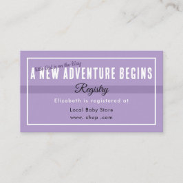 New Adventure Purple Registry Enclosure Card Informatiekaartje