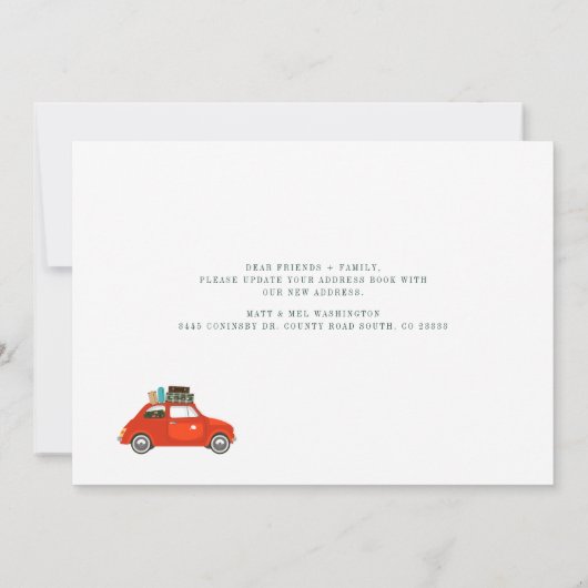 New Adventures Simple Change of Address Moving Aankondiging (Achterkant)