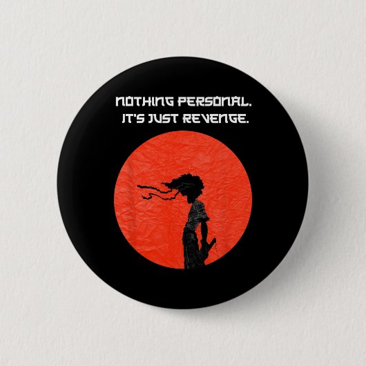 New Afro Samurai Manga Anime Cartoon Tee  Ronde Button 5,7 Cm (Voorkant)