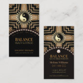 New age Art Deco Zwart Goud Visitekaartje (Voorkant / Achterkant)
