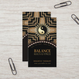 New age Art Deco Zwart Goud Visitekaartje