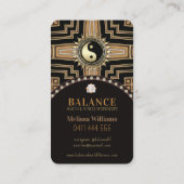 New age Art Deco Zwart Goud Visitekaartje (Achterkant)