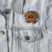 new age Boeddha Sun Brooch Ronde Button 5,7 Cm (In situ)