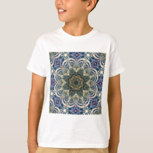New age Bohemian Yoga Blauw Paarse Mandala T-shirt