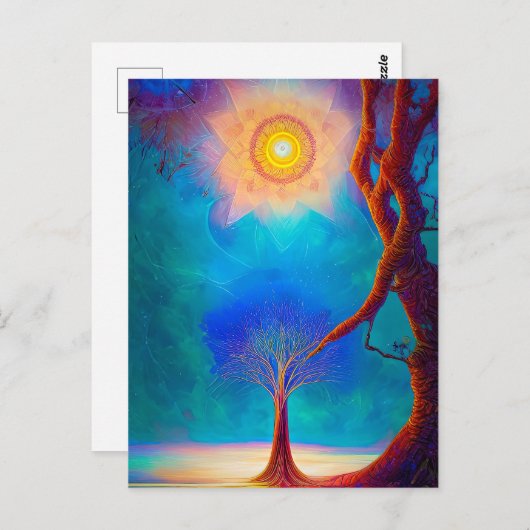 New age Boom des Levens Briefkaart (Voorkant / Achterkant)