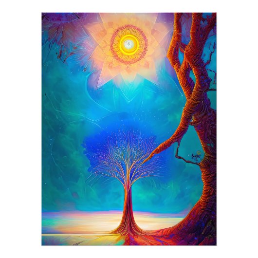 New age Boom des Levens Foto Afdruk (Voorkant)