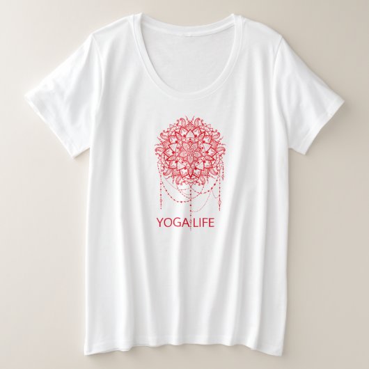 new age colorful art yoga grote maat t-shirt (Design voorkant)