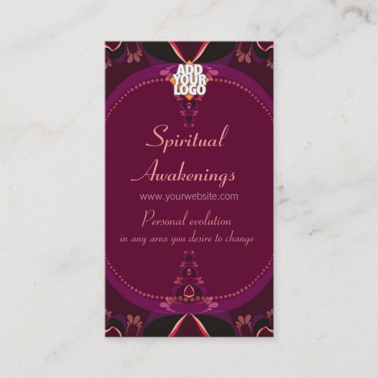 new age Digital Lage met Logo Burgundy Business Ca Visitekaartje (Voorkant)