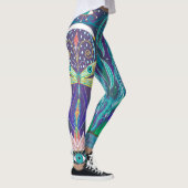 New Age Dragonfly Evil Eye Pond Lotus Willow Tree Leggings (Rechts)