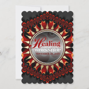 New age Earth Sun uitnodiging voor Healing Worksho