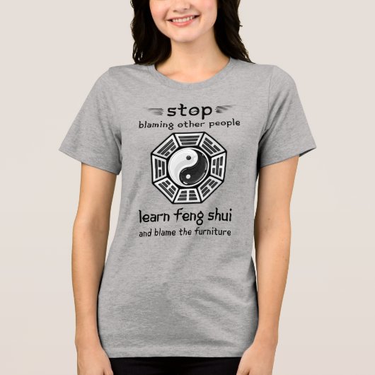New age Funny Feng Shui Tri-Blend Shirt (Voorkant)