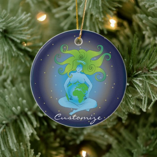 new age Gaia Goddess Thunder_Cove Keramisch Ornament (Boom)