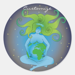 New age Gaia Goddess Thunder_Cove Ronde Sticker