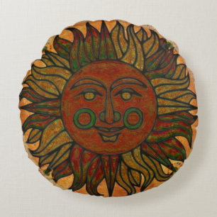 New age Grunge Harvest Rond Kussen