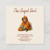  New age Halloween Meisje Vierkante Visitekaartje (Achterkant)