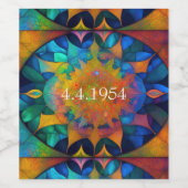 NEW AGE HIPPIE WIJN ETIKET (Enkel label)