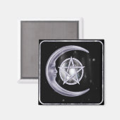 New age Licht van de Maan WICCA Magneet (Voorkant / Achterkant)