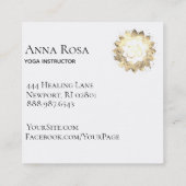 *~* New age Lotus Flower Mandala Om Aum Symbool Vierkante Visitekaartje (Achterkant)