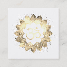 *~* New age Lotus Flower Mandala Om Aum Symbool Vierkante Visitekaartje