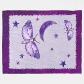 New age Moth Mystic Fleece Deken (Voorkant (Horizontaal))