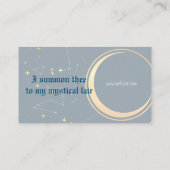 new age Mystical Golden Moon Constellations Visitekaartje (Achterkant)