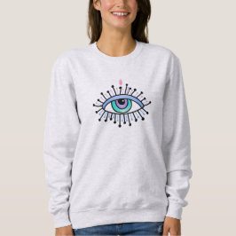 new age Mystical Spiritueel Third Eye Yoga Grey Trui