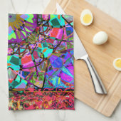 new age Neon Kaleidoscope Mandala Theedoek (Quarter Fold)