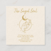 new age occulte winkel vierkante visitekaartje (Achterkant)