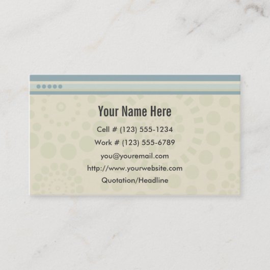 new age Rage profiel en Visitekaartje (Voorkant)