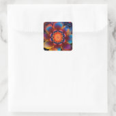 New age Rood en Blauw Vierkante Sticker (Tas)