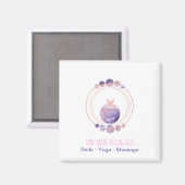 new age Roos Gold Pink Paars Geometrie Magneet (Voorkant / Achterkant)