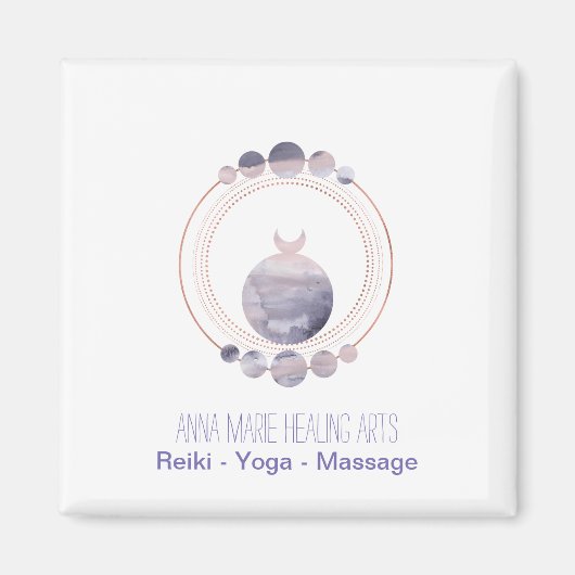 new age Roos Gold Sacred Geometry Magneet (Voorkant)