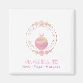 new age Roze Rose Gold Sacred Geometry Magneet (Voorkant)