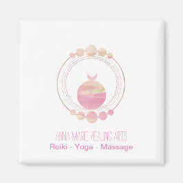 new age Roze Rose Gold Sacred Geometry Magneet