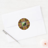 New age Spirit Yin Yang Sun Energy Ronde Sticker (Envelop)