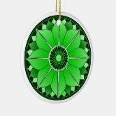New age Spiritueelste Groene bloemen Lotus Keramisch Ornament (Rechts)
