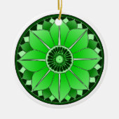 New age Spiritueelste Groene bloemen Lotus Keramisch Ornament (Voorkant)