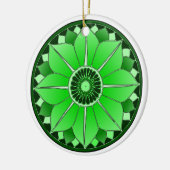 New age Spiritueelste Groene bloemen Lotus Keramisch Ornament (Links)