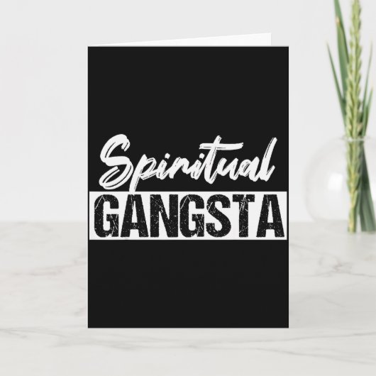 New Age Sritual Srituality Yoga Gangster Enlighten Kaart (Voorkant)