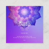 new age | Violet Lotus Meditation Mandala Vierkante Visitekaartje (Voorkant)